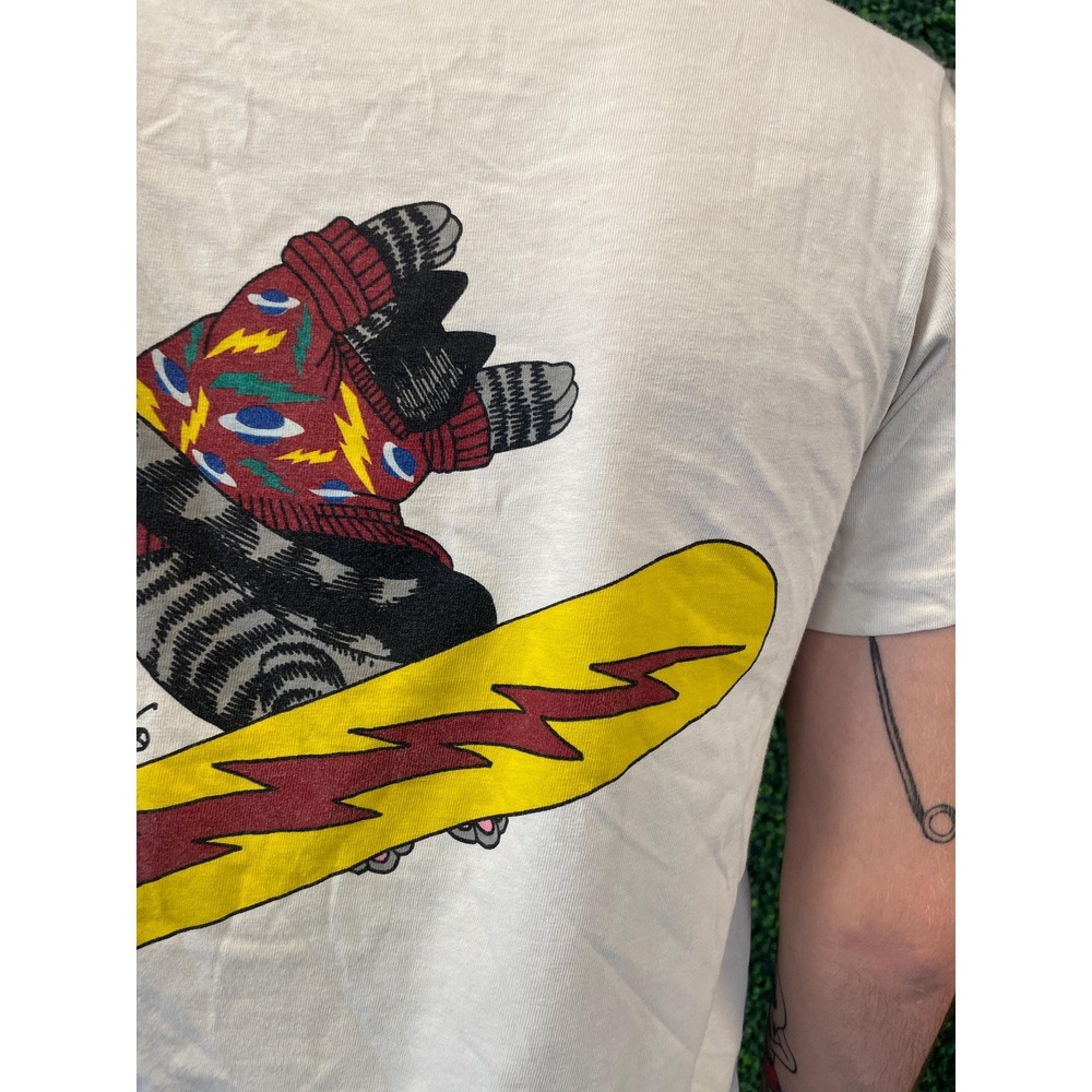 vtg 80s KILBAN CAT ART Tshirt medium // 90s vintage cartoon comic snowboard surf - Picture 6 of 6